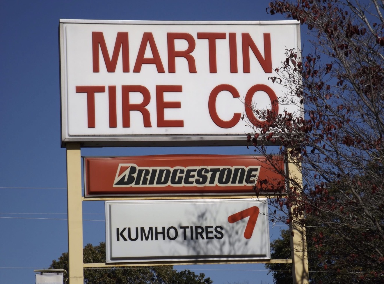 Martin Tire Co. sign